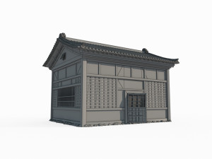 Ancient Asian Architecture City Housing Model 3D