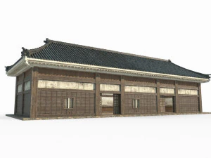 Arsitektur Asia Timur Kuno Izakaya Model 3D