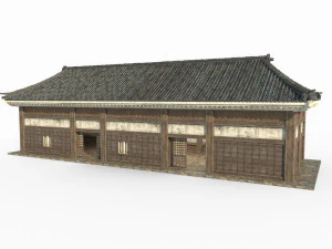 Ancient East Asian Architecture Izakaya 3D Model