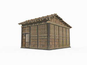 East Asian ancient architecture wooden houses 3D 모델