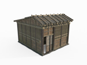 East Asian ancient architecture wooden houses 3D 모델