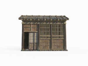 East Asian ancient architecture wooden houses 3D 모델