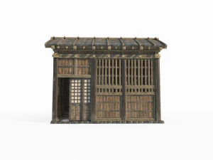 East Asian ancient architecture wooden houses 3D Model
