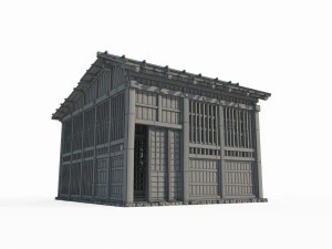 East Asian ancient architecture wooden houses 3D Model