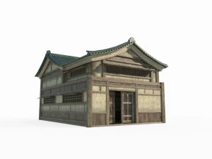 Kedai Arsitektur Kuno Asia Timur Model 3D