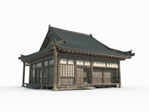 East Asian Ancient Architecture Grocery 3D 모델