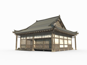 East Asian Ancient Architecture Grocery 3D 模型