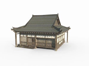 East Asian Ancient Architecture Grocery 3D Model