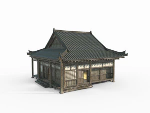 East Asian Ancient Architecture Grocery 3D Model