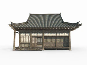 East Asian Ancient Architecture Grocery 3D Model