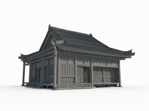 East Asian Ancient Architecture Grocery 3D 模型
