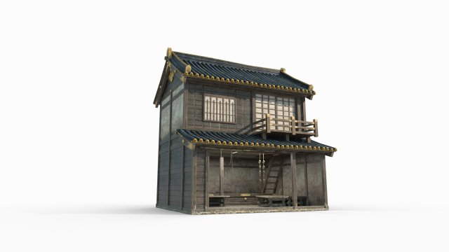 East Asian ancient city houses Modelo 3D .c4d .max .obj .3ds .fbx .stl .blend