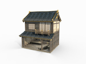 East Asian ancient city houses 3D Model