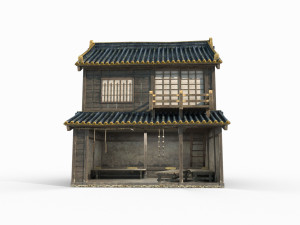 East Asian ancient city houses 3D Model