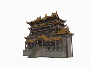Ancient Taoist palaces in East Asia 3D Model