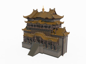 Ancient Taoist palaces in East Asia 3D Model