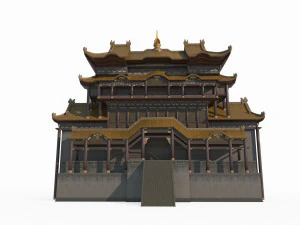 Стародавні даоські палаци в Східній Азії 3D Модель