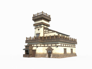 East Asian ancient architecture Desert Inn 3D मॉडल