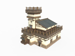 East Asian ancient architecture Desert Inn 3D मॉडल