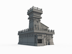 East Asian ancient architecture Desert Inn 3D मॉडल