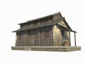 East Asian ancient building rural houses 3D 모델
