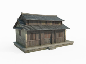 East Asian ancient building rural houses 3D 모델