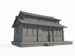 East Asian ancient building rural houses 3D 모델