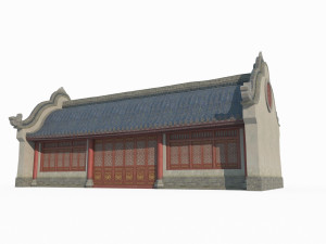 East Asian ancient architecture restaurant 3D-Modell