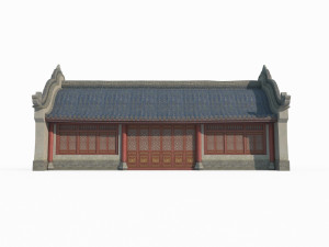 East Asian ancient architecture restaurant 3D-Modell