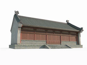 Toko Arsitektur Kuno Asia Timur Model 3D