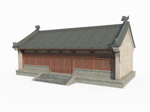 East Asian Ancient Architecture Shop 3D Модель