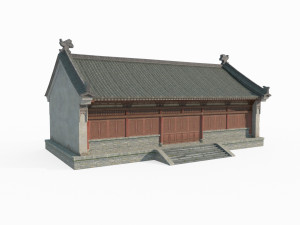 East Asian Ancient Architecture Shop 3D Модель