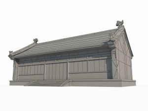 East Asian Ancient Architecture Shop 3D Модель