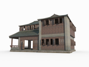 East Asian Ancient Architecture Antique Shop 3D Model
