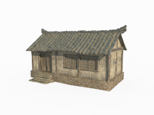 East Asian ancient architecture mud brick houses Modelo 3D