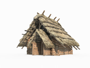 Ancient architecture thatched cottage 3D Model