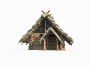 Ancient architecture thatched cottage 3D Model