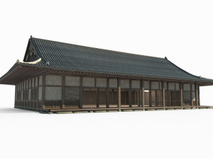 East Asian Ancient Architecture Practice Hall 3D Model