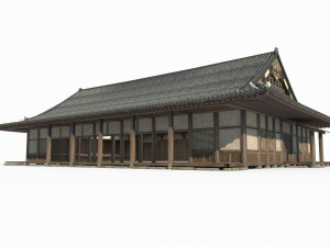 East Asian Ancient Architecture Practice Hall Modelo 3D