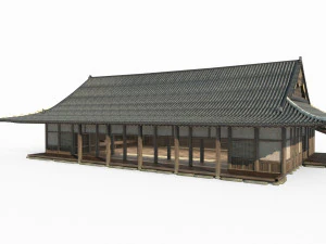 East Asian Ancient Architecture Practice Hall 3D Model