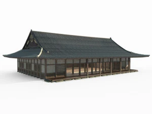 East Asian Ancient Architecture Practice Hall 3D Model