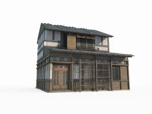 Toko Kota Arsitektur Kuno Asia Timur Model 3D