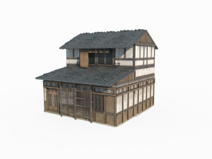 East Asian Ancient Architecture City Store 3D Model