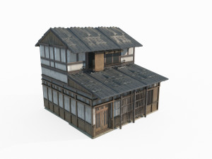 East Asian Ancient Architecture City Store 3D Model