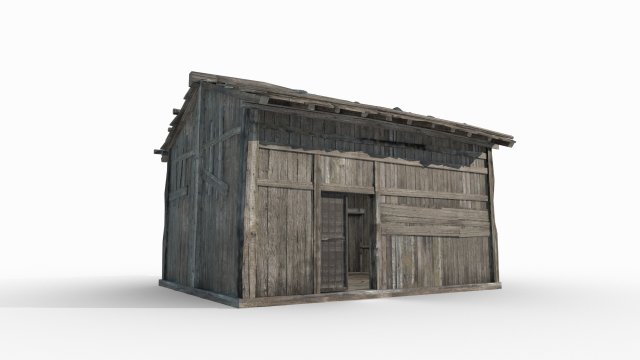 East Asian ancient architecture wooden houses Model 3D .c4d .max .obj .3ds .fbx .stl .blend 
