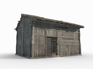 East Asian ancient architecture wooden houses 3D Model