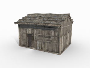 East Asian ancient architecture wooden houses Model 3D