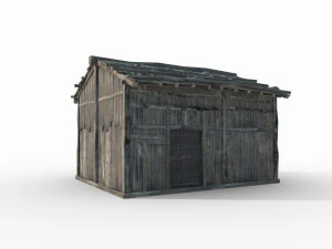 East Asian ancient architecture wooden houses 3D Model