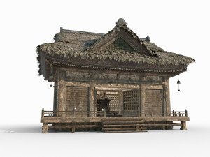 East Asian Ancient Architecture Quiet Room 3D 모델