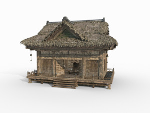 East Asian Ancient Architecture Quiet Room 3D Model